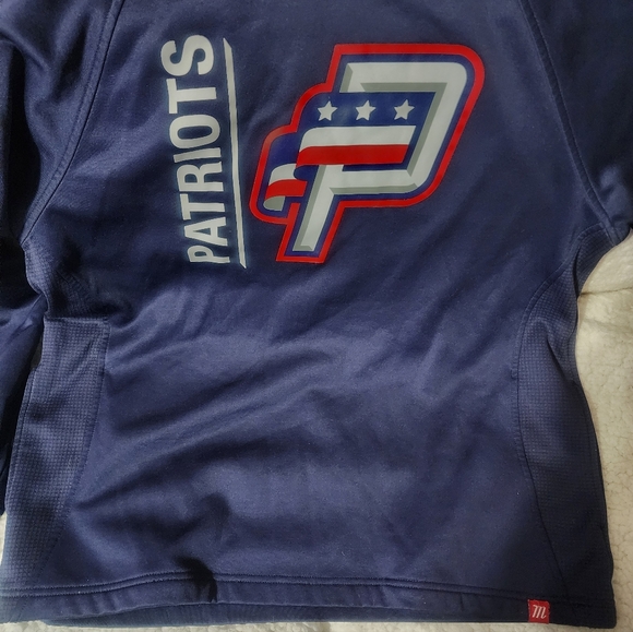 Mens New England Patriots Marucci Navy Performance Hoodie Sz.med - Picture 4 of 6